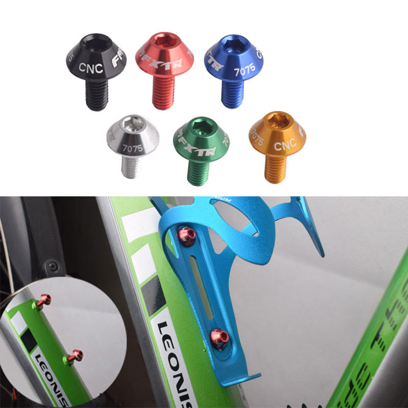 Aluminum Alloy Bike Bicycle Water Bottle Holder CNC Screw Mount Cage Bracket Screw