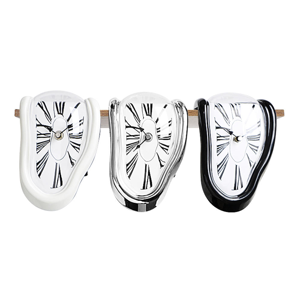 Novel Surreal Melting Distorted Wall Clock Surrealist Salvador Dali Style Wall Clock Amazing Home Decoration Gift