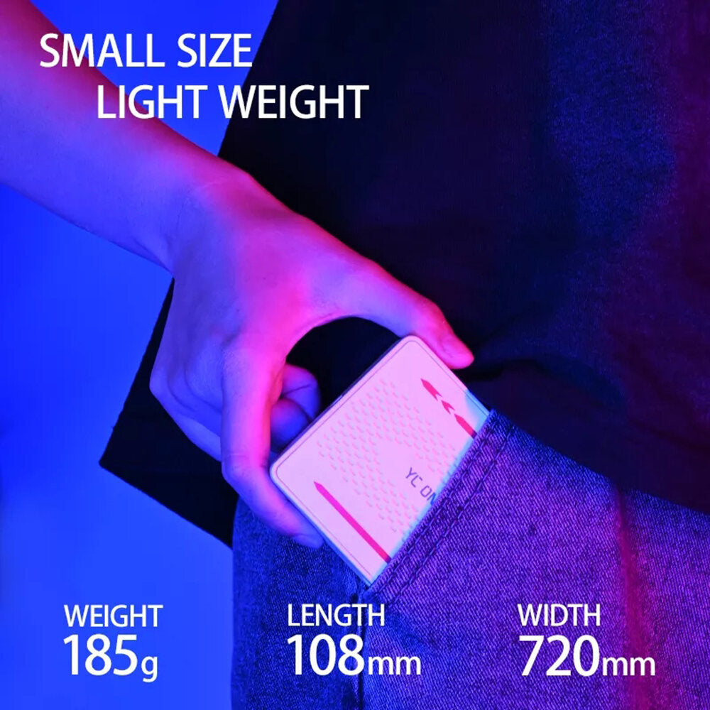 Video Light LED Camera Fill Light Full Color 2900mAh Dimmable 3200K-6200K Support APP Control Photography Studio Ambient Lamp