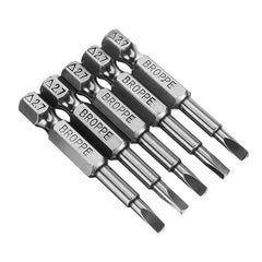 5pcs 2.7 50mm Screwdriver Bits Set 1/4 Inch Hex Magnetic Triangle Screwdriver Bits