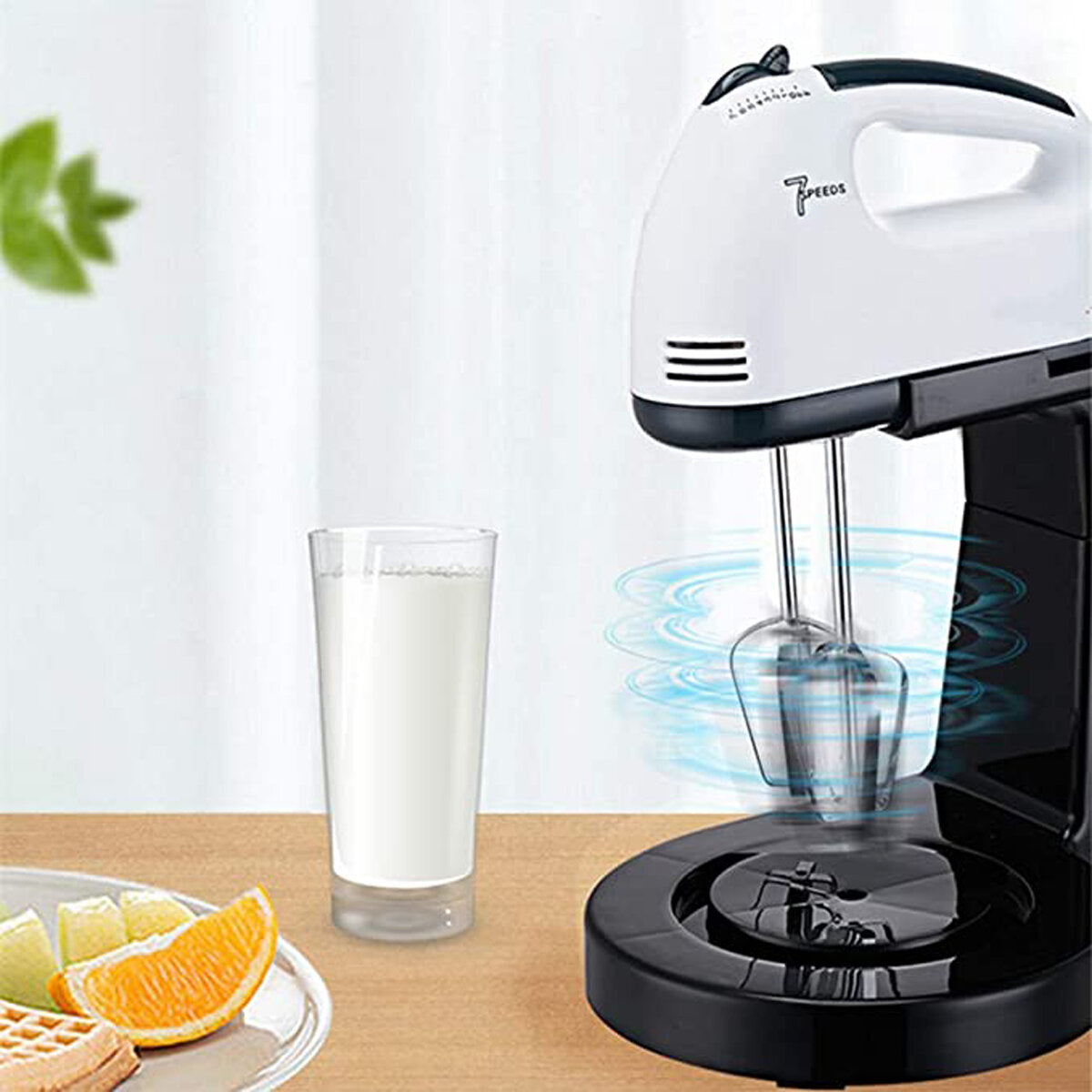 Auto Dough Mixer 7 Speed Adjustable Food Beater Kitchen Machine Mixer Home 2L