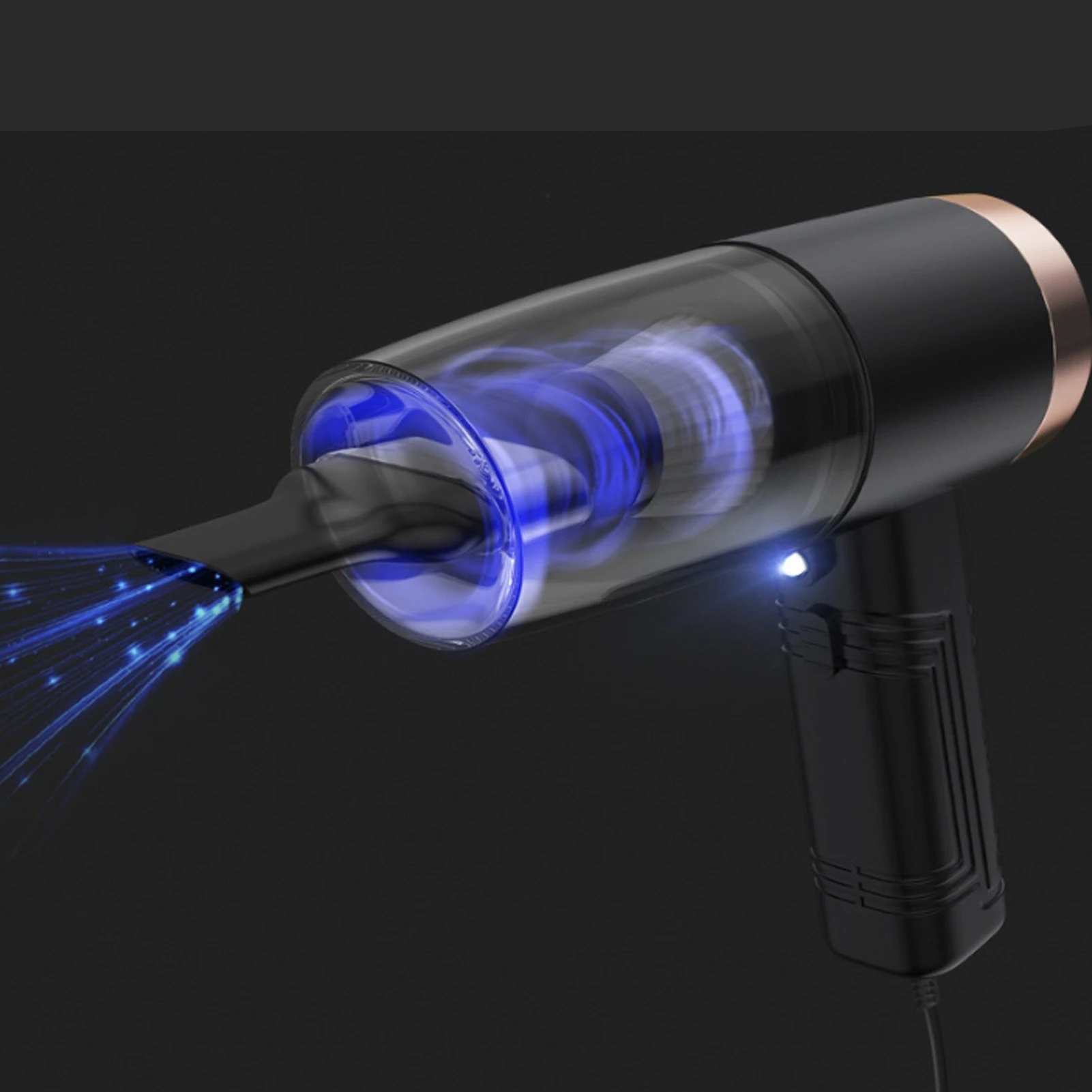 High Power Suction Car Vacuum Cleaner Wet Dry Handheld Built-in Aromatherapy 12V 120W