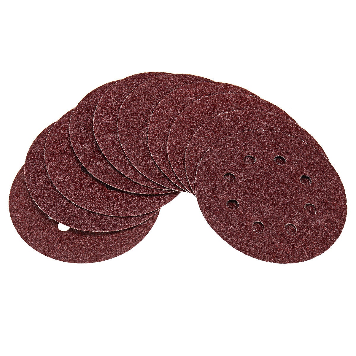 120Pcs 125mm 8-Hole Hook and Loop Sanding Discs 100-320 Grit Sandpaper Abrasive Paper for Polishing