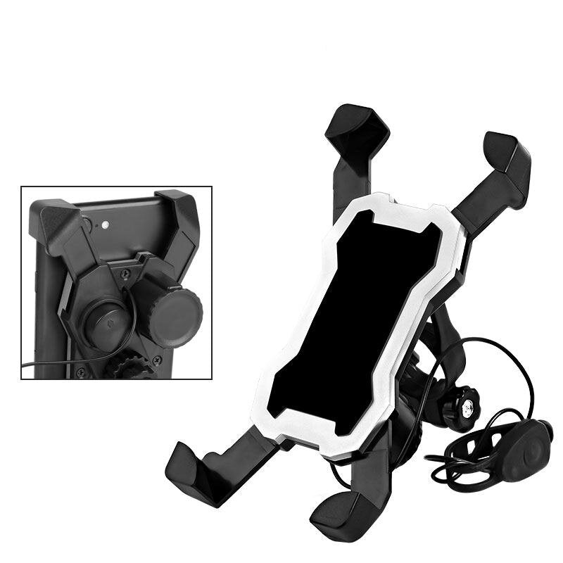 3.5-6.5 Inch Bicycle Phone Holder 360 Rotation Smart Phone Stand Mount With Horn For Cycling