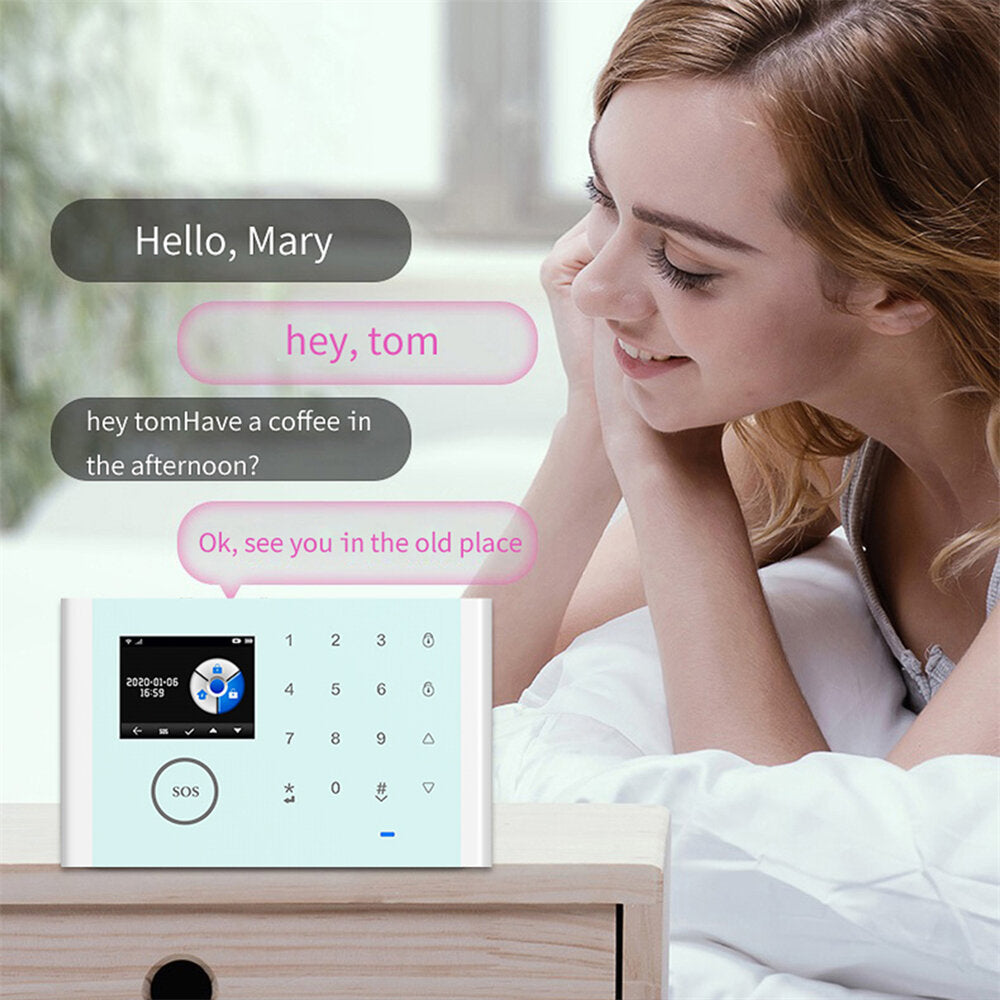 Smart Wireless WIFI Alarm System With GSM Infrared Detetor Door and Window Sensor Remote Controler Wireless Doorbell Button Home Anti-theft Alarm Work