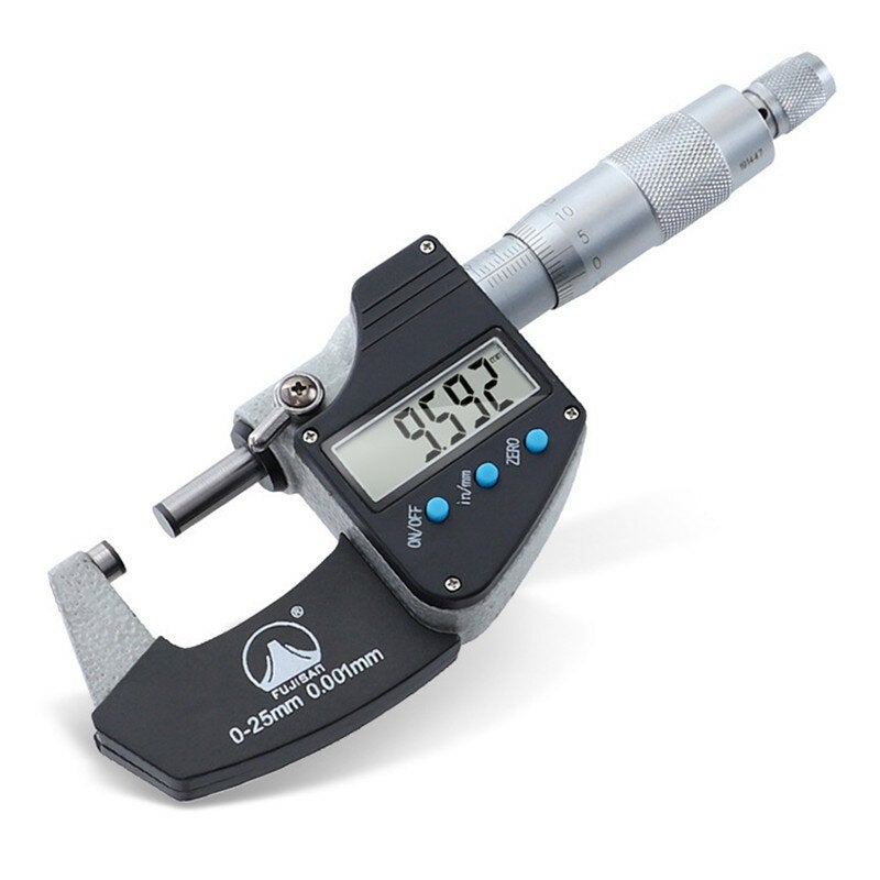0-25mm Electronic Digital Display Outer Diameter Micrometer Spiral Micrometer wood working Tool