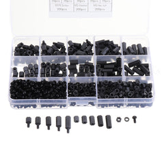 M3NH17 780Pcs M3 Nylon Screw Black Hex Screw Nut PCB Standoff Spacer Column Assortment Kit