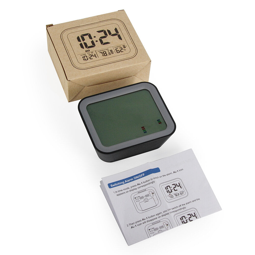 LED Digital Alarm Clock Temperature Humidity Calendar Snooze Backlight Clock Electronic Desktop Clocks