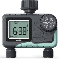 Sprinkler Timer Automatic Irrigation System Outdoor Water Timer 2 zones Hose Faucet