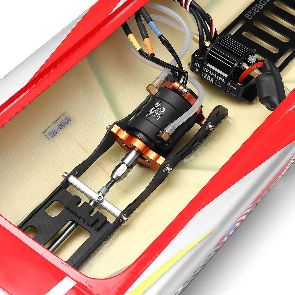 2.4G 120A ESC Brushless RC Boat w/ Water Cooling System Without Servo TX Battery