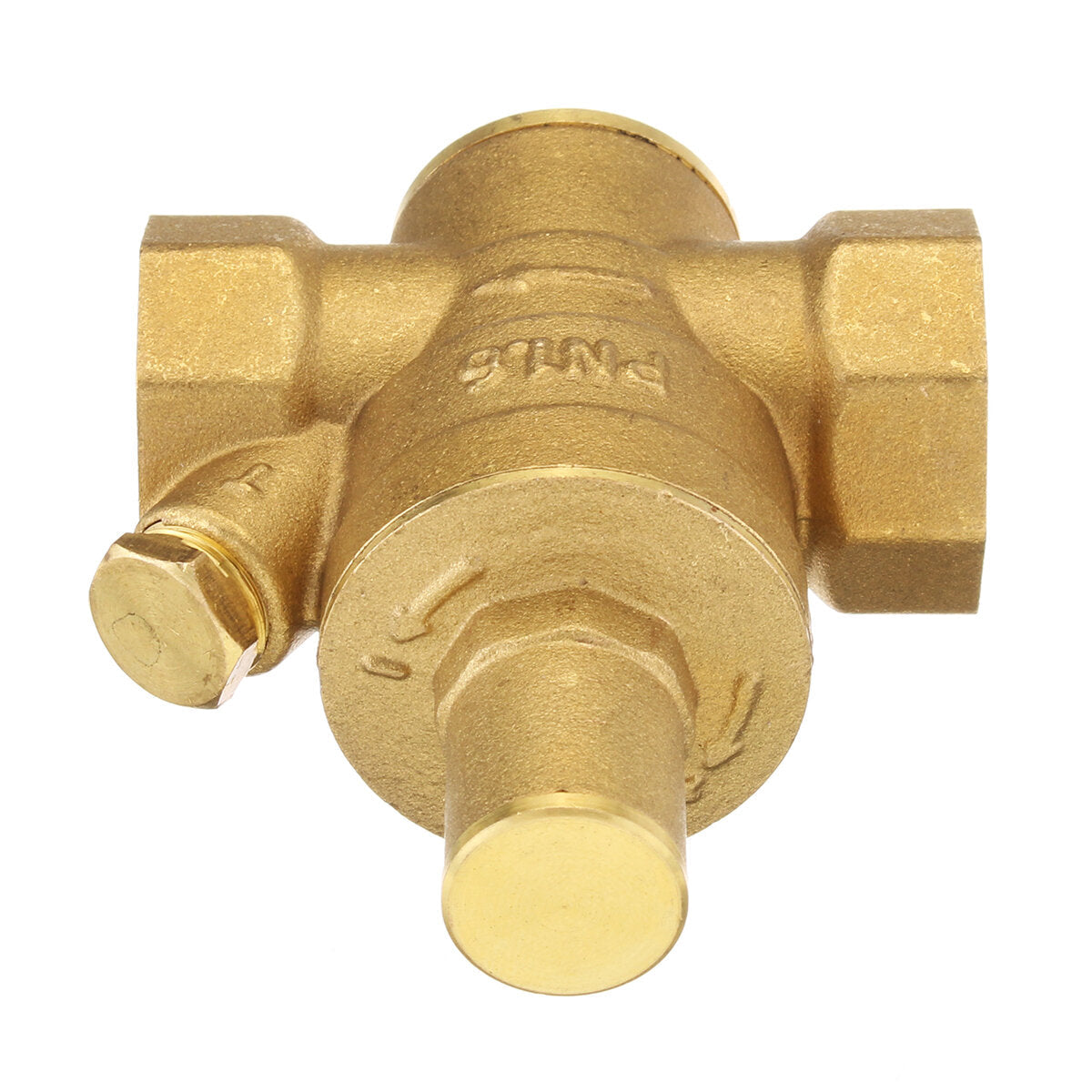 3/4" Adjustable Brass Water Pressure Regulator Reducer with Gauge Meter