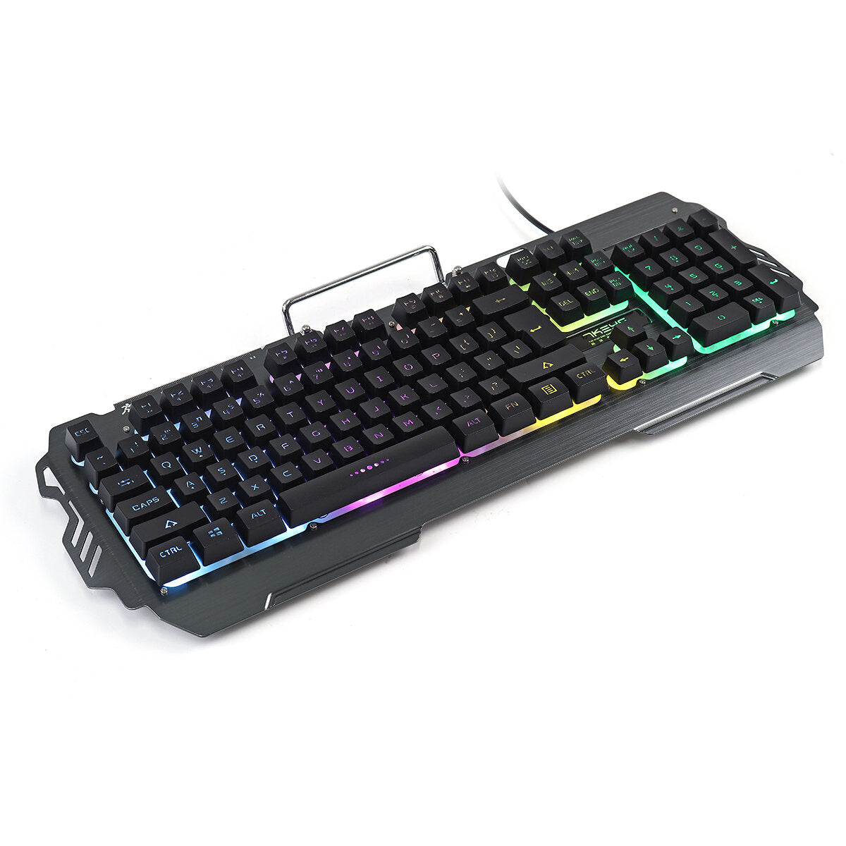 104 Keys PC Gaming Keyboard Mechanical Feeling Waterproof LED Backlight Computer Keyboard with Phone Holder