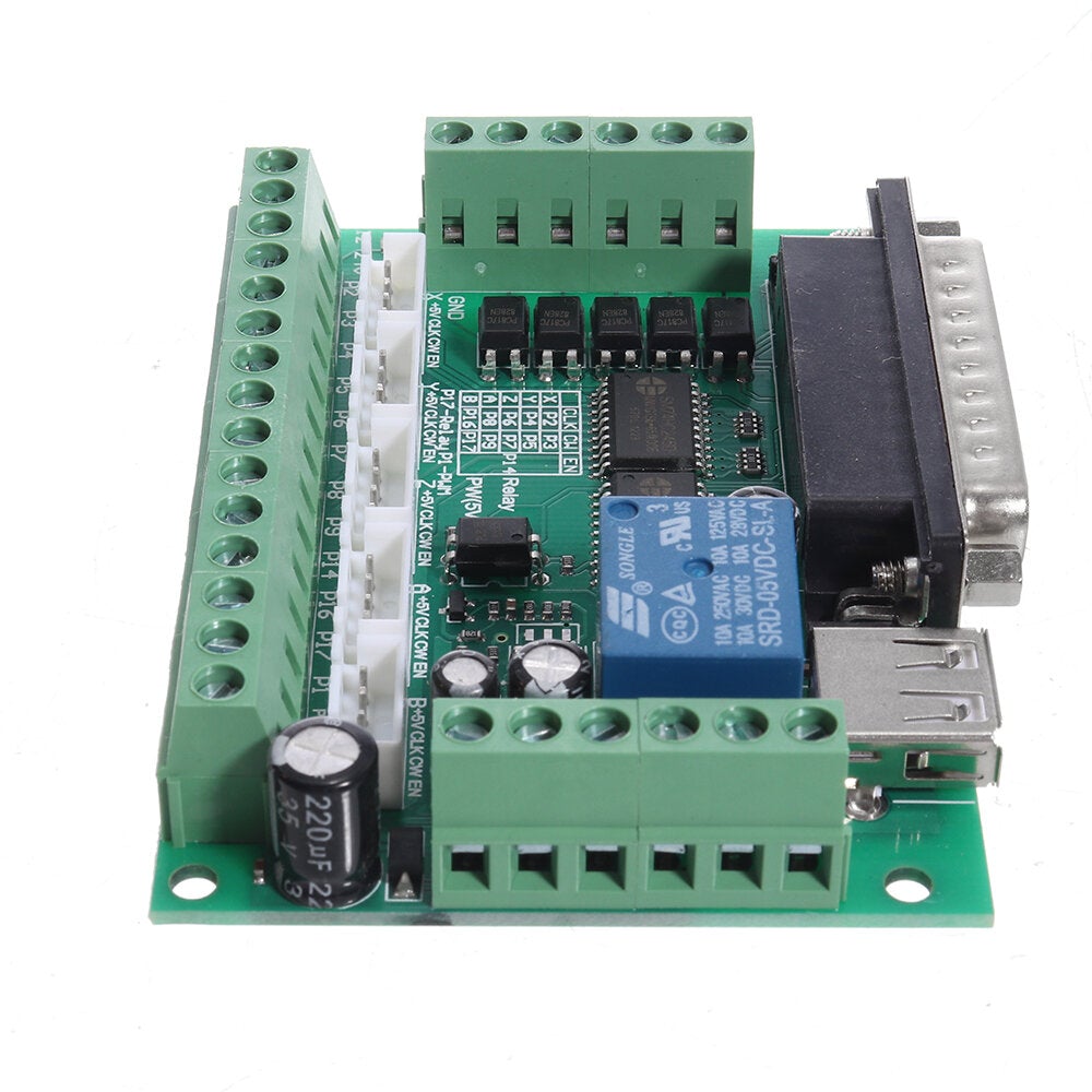 5 Axis Stepper Driver For Mach3 Protection Transmission Anti Reverse Module Board CNC Controller