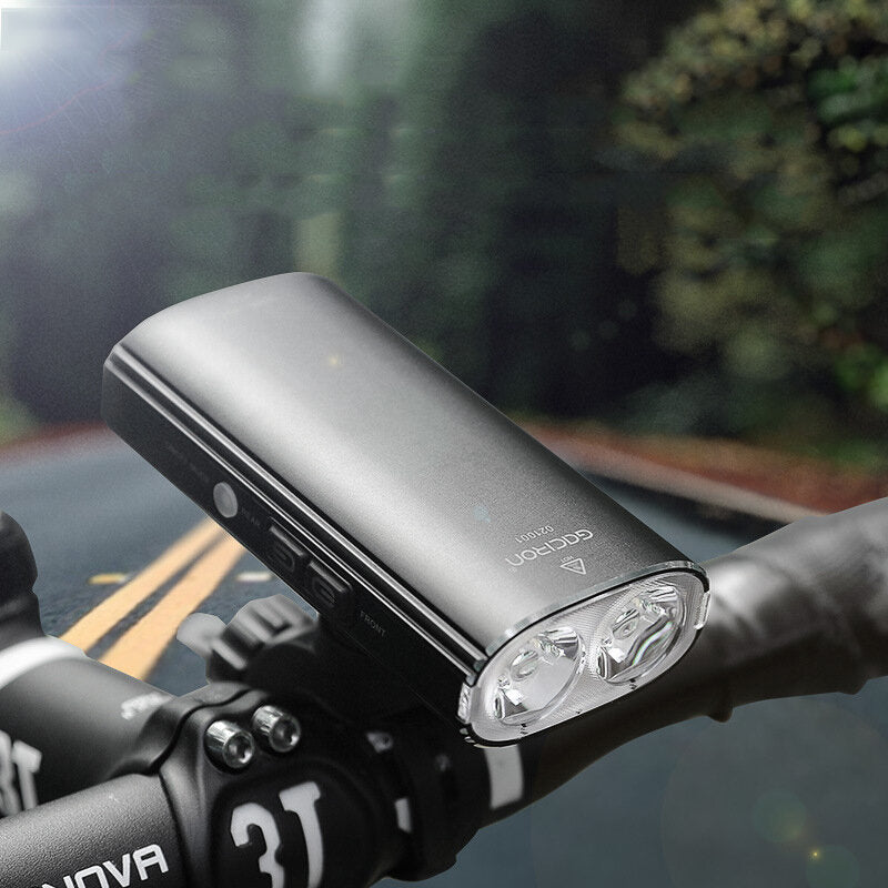 1600Lm Bike Headlight 2-in-1 Mount Holder Bicycle Flashlight 5 Modes Adjustable USB Charging 5000mAh Competition Grade Bike Light Outdoor Cycling