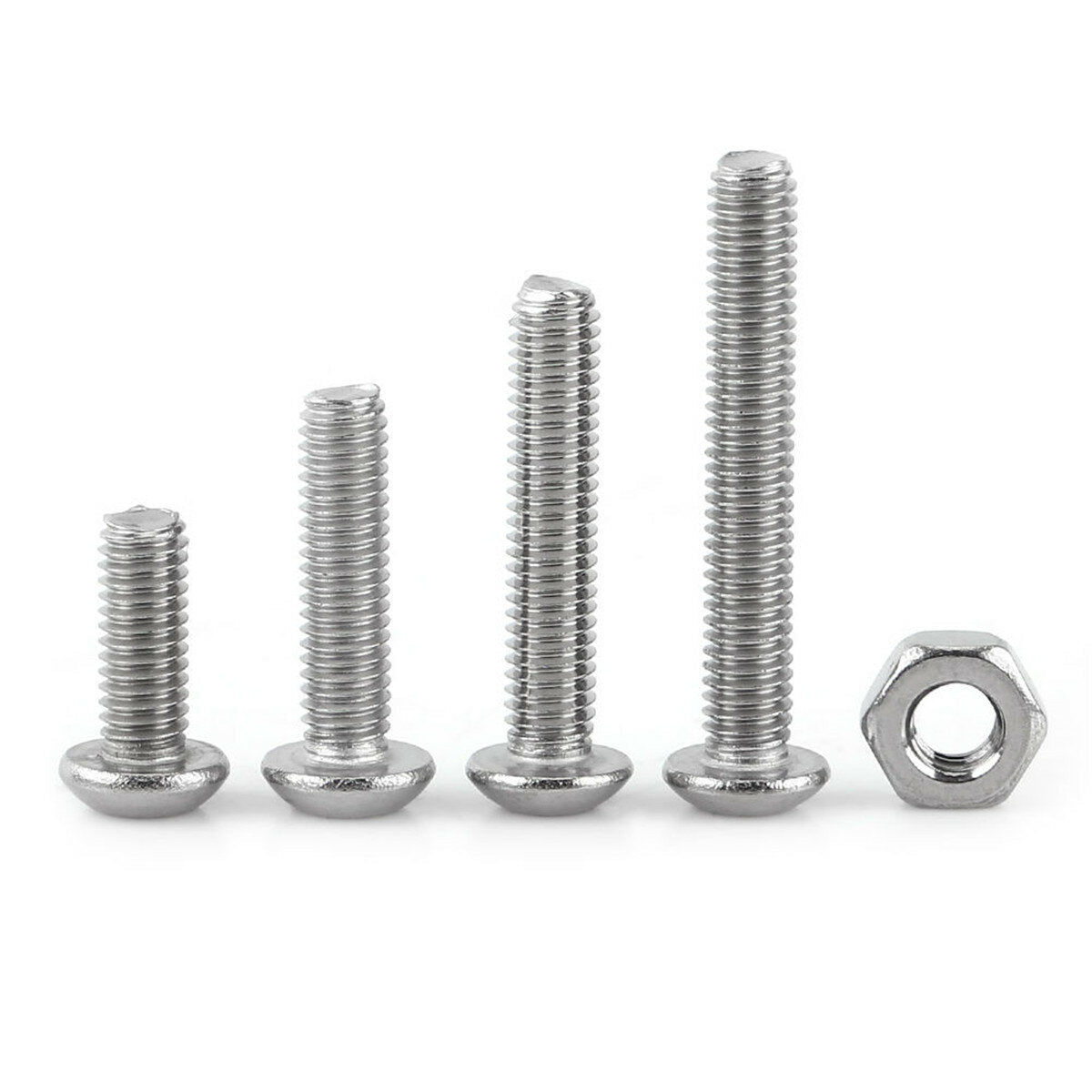 440Pcs M3/M4/M5 Stainless Steel Button Head Hex Socket Cap Screws Bolts Nuts Assortment Kit