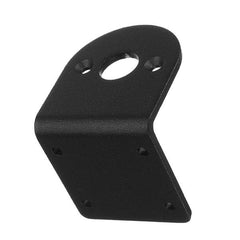 DC Motor Bracket Black L Shape Alloy Fixed Support Mounting Bracket