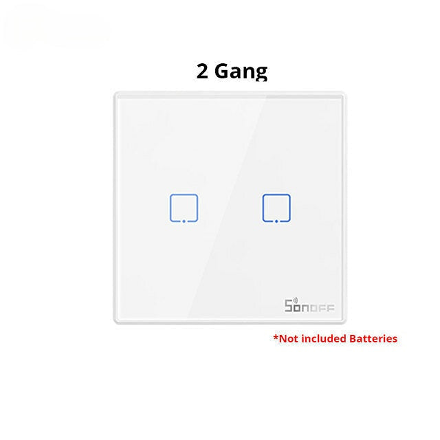 Remote Controller 86 Type Wall Panel Sticky 433MHz RF Remote Control 1/2/3 Gang Works With WiFi Wall Switch