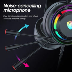 Gaming Headset 7.1 Surround Sound With RGB Light Noise Cancelling Mic Gaming Headphone Wired Headset