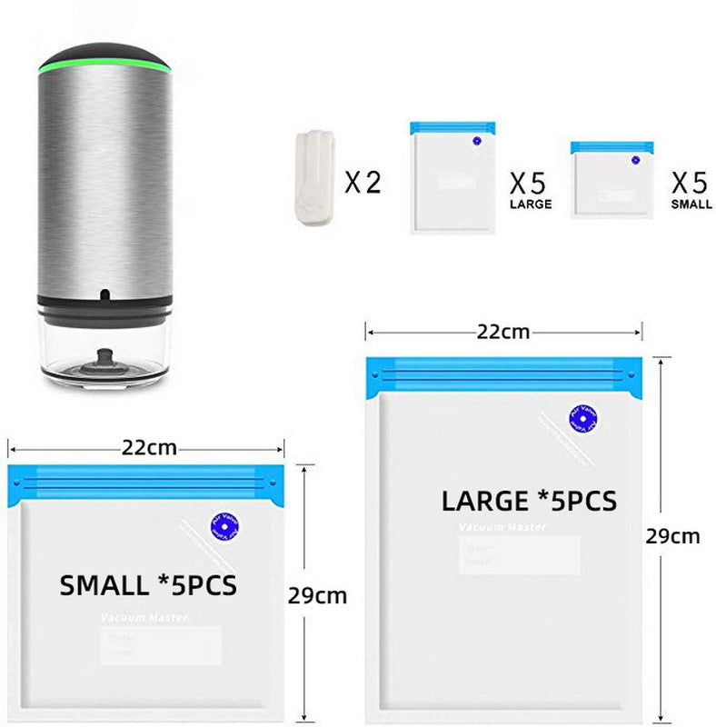 4.2V 5L/min USB Electric Air Vacuum Sealer Storage Compression Suction Pump With Vacuum Bag