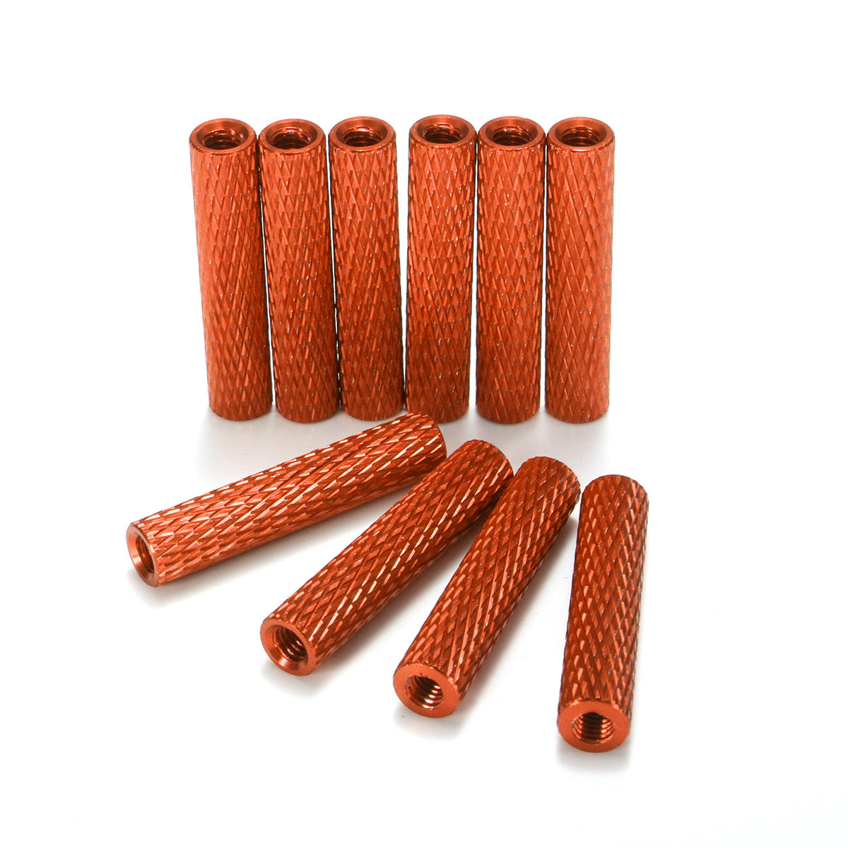 M3AS17 50Pcs M3 25mm Knurled Standoff Aluminum Alloy Anodized Spacer