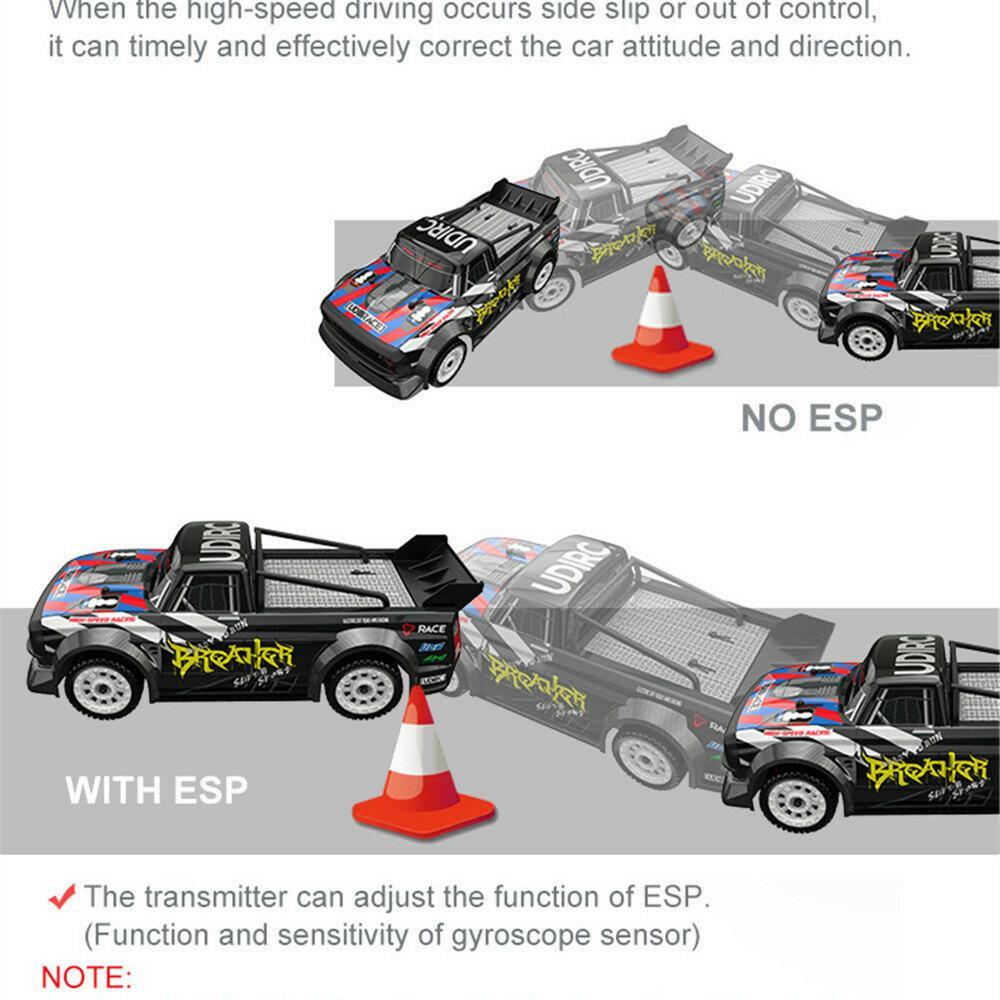 RTR 2.4G 4WD 30km/h RC Car LED Light On-Road Proportional Control Vehicles Model