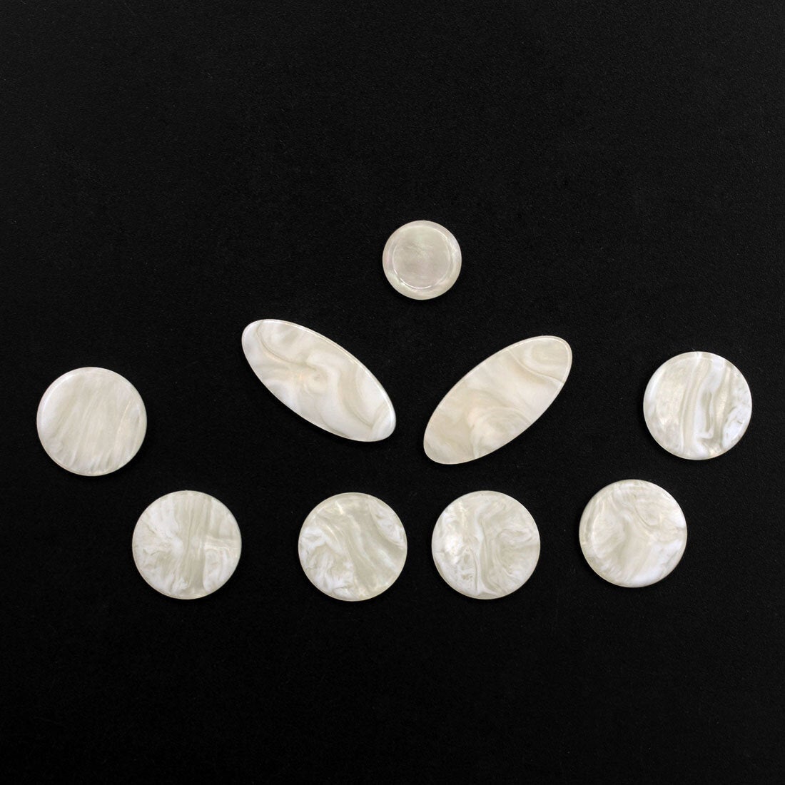 9pcs White Mother of Pearl Shell Key Button Inlays for Tenor/ Alto/ Soprano Sax Saxophone