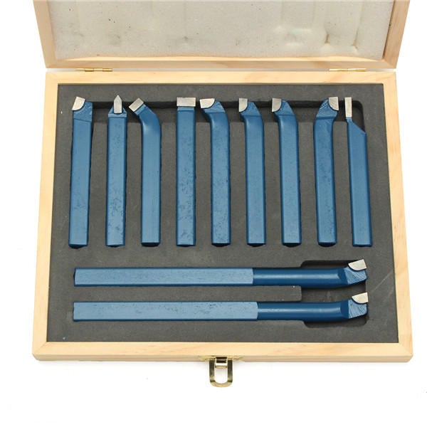 11pcs 8/10/12mm Carbide External Milling Cutting Turning Boring Tool Lathe Tool