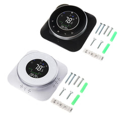 WiFi Black/White 24V WiFi Smart Heat Pump Thermostat Temperature Controller Smart Life/Tuya APP Remote Control Works with Alexa Google Home