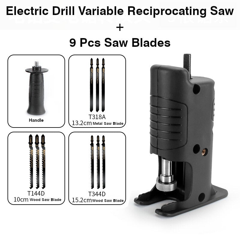 Reciprocating Saw Attachment Adapter Change Electric Drill Into Reciprocating Saw for Wood Cutting