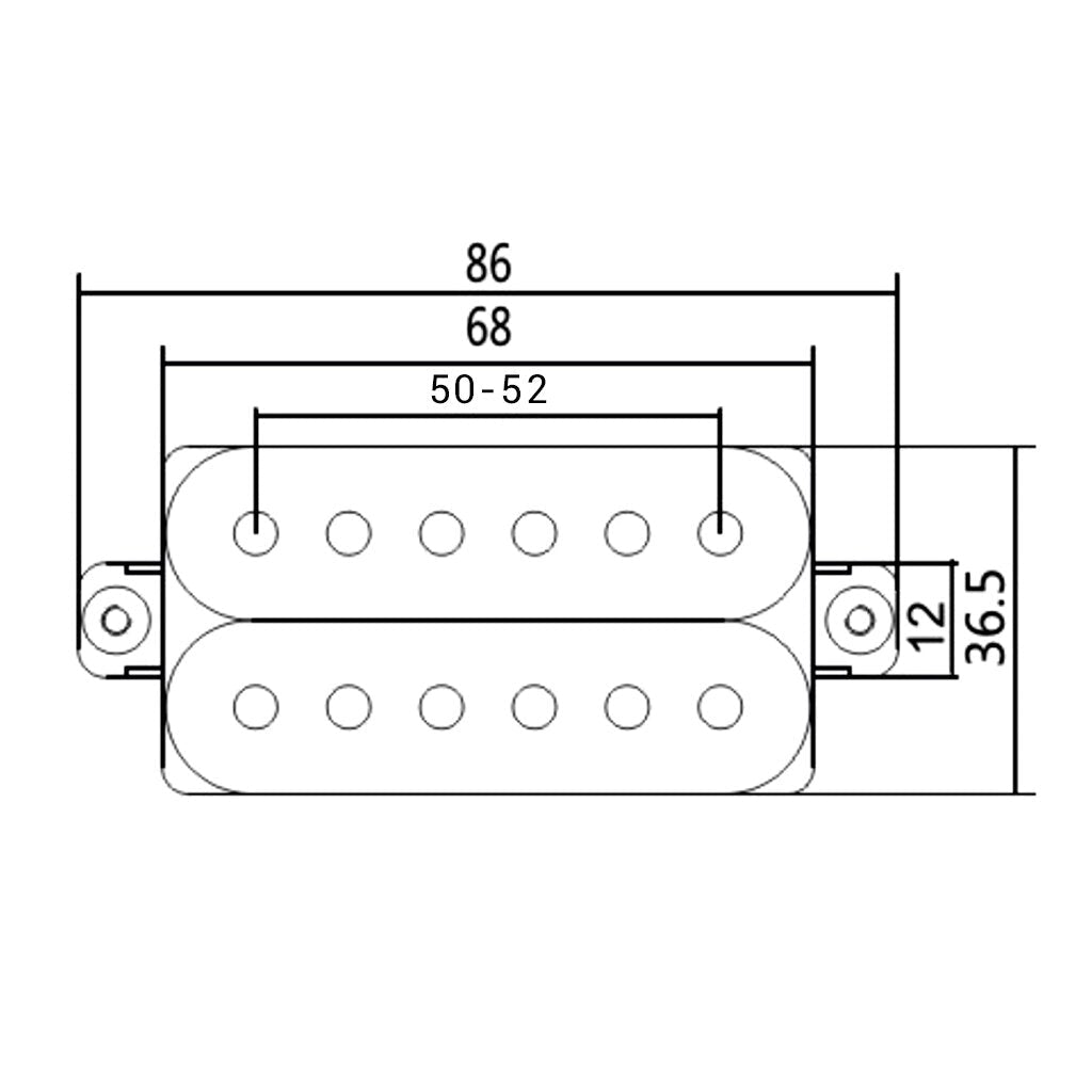 2pcs Classic Tone Ceramic Overwound Open Style Humbucker Pickups Set 50mm Neck/Bridge For Electric Guitar-Green
