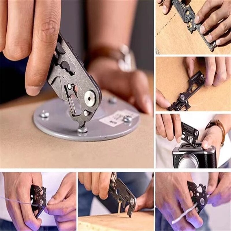 420 Grade Stainless Steel Compact Combination Tool 30 in 1 Mini Pocket Tool EDC Tool for Daily Outdoor Carrying