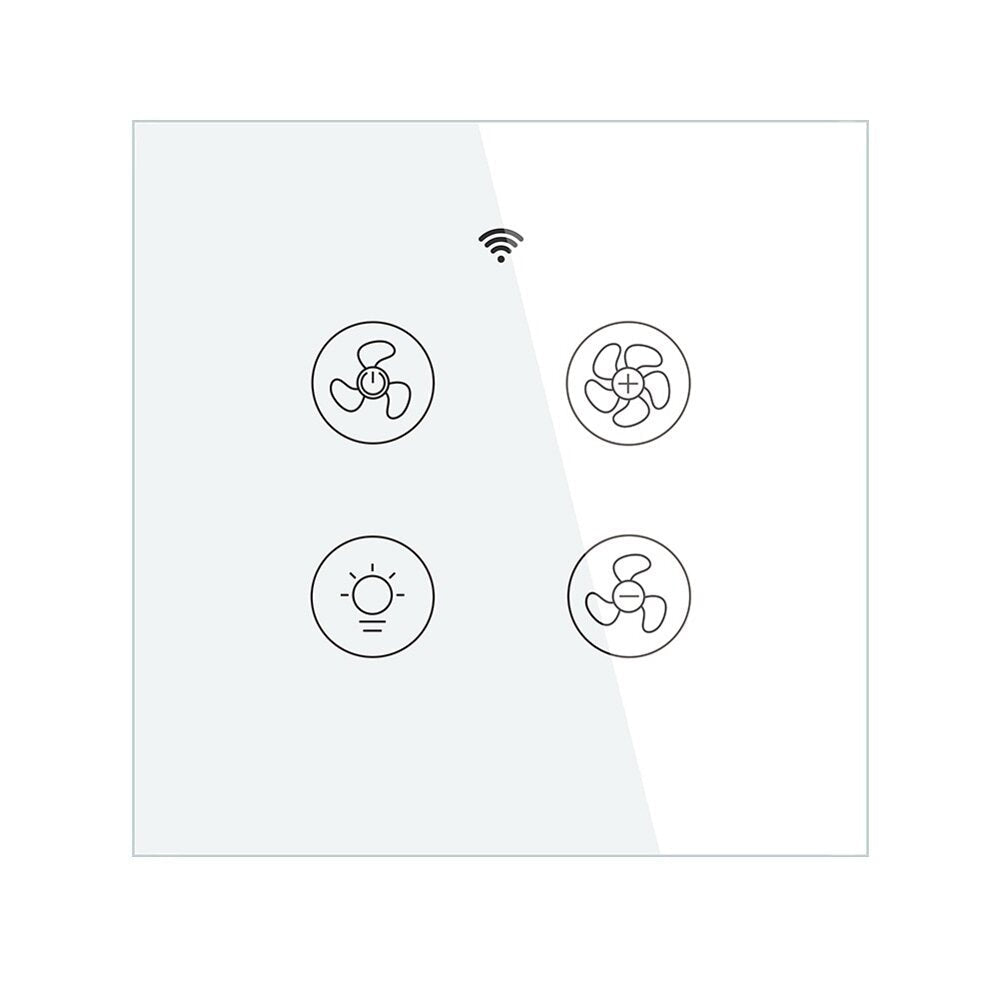 WiFi RF Smart Ceiling Fan Light Switch EU 2/3 Way RF Remote Speed Control Works with Alexa Google Home