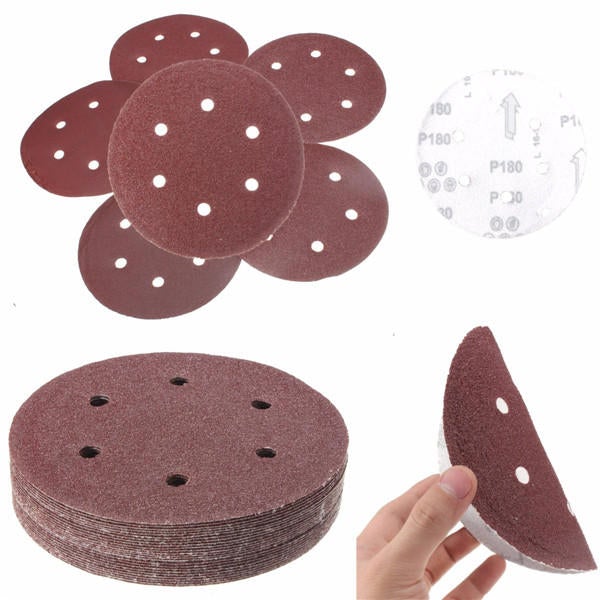 25pcs 6 Inch Sanding Discs 40 60 80 120 180 240 Grit Sanding Paper