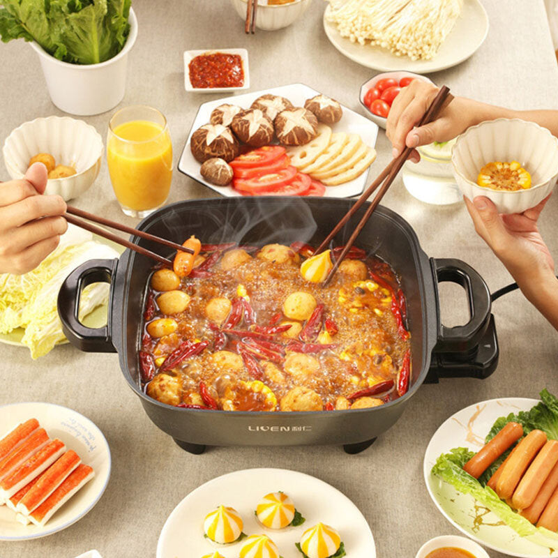 Electric Skillet 5.5L 1800W 5Gear Knob Control Hot Pot Non-Stick Pot from Ecological Chain