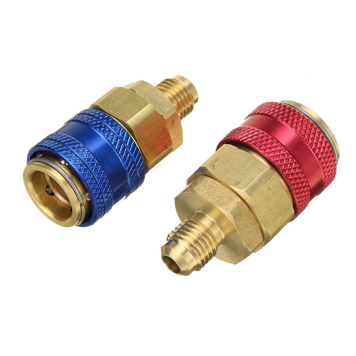 2pcs R134A Quick Coupler Connector Adapter Auto A/C Manifold Gauge Low/High HVAC