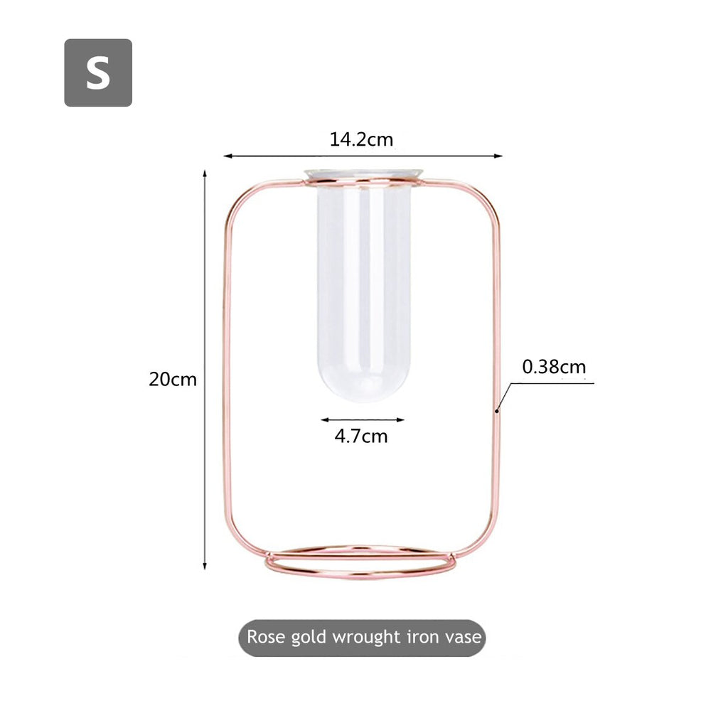 Glass Test Tube Glass Vase Pot Container Holder Plants Flowers Desk Decor Gift