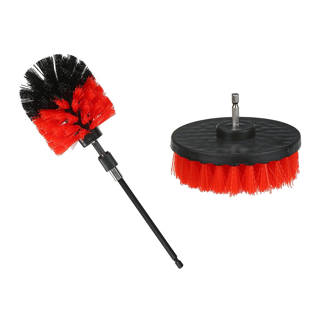 18pcs Drill Scrubber Cleaning Drill Brush Set with Extension Rod for Car Kitchen Grill