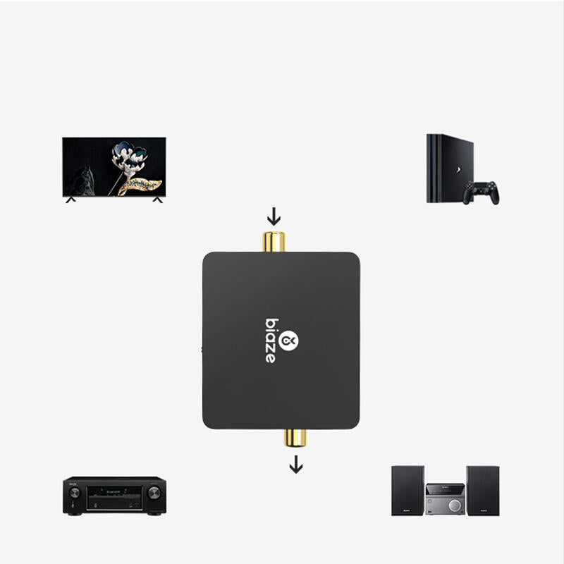 Digital Coaxial to Optical Fiber Audio Converter for AC3 TV PS4 TV Box Audio Amplifier 5.1