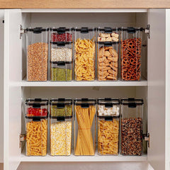 2/4PCS Plastic Dry Food Containers Kitchen Noodles Storage Box Cereal Dispenser