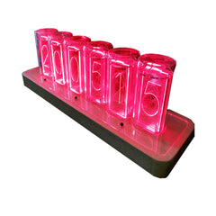 Time Tube Glow Tube Quasi-glow Tube Clock LED Digital Solid Wood Chinese Night Light Bar Atmosphere Light Brightness Adjustable
