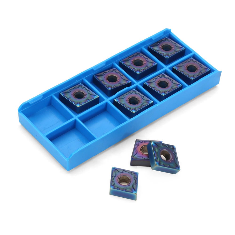 10pcs HRC45 Blue Nano CNMG120408-MA US735 Carbide Insert for MCLNR/L Turning Tool Holder