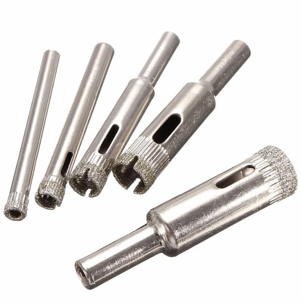 5pcs Diamond Hole Saw Drill Bit Set 5/6/8/10/12mm Tile Ceramic Glass Porcelain Marble