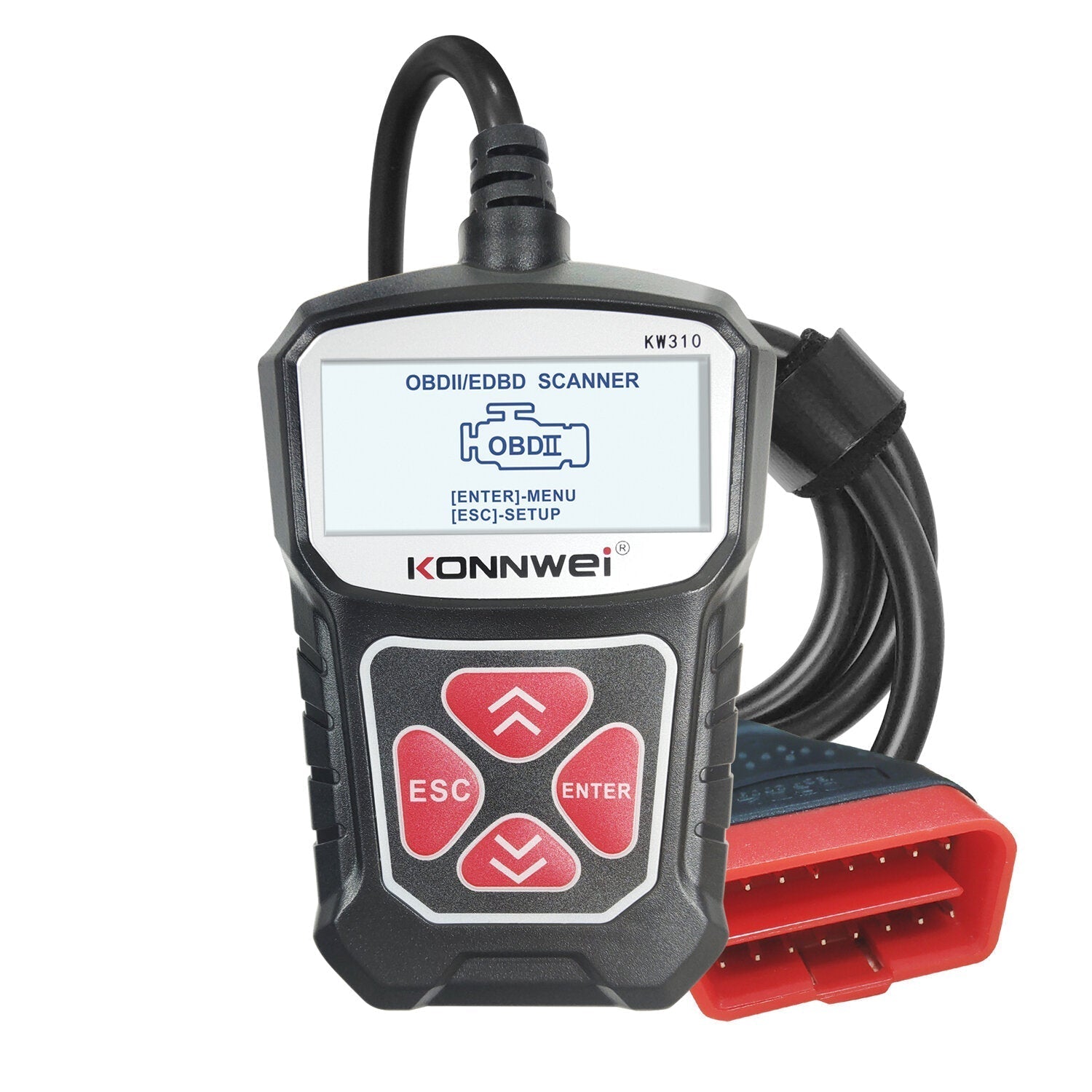 OBD2 Car Diagnostic Scanner EOBD Scan Tool DTC Engine Code Reader Voltage Test Built-in Speaker