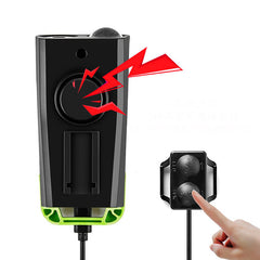 3-in-1 Bicycle Speedometer Wireless USB Rechargeable Double T6 LED Bike Light Bike Computer with Alarm Horn