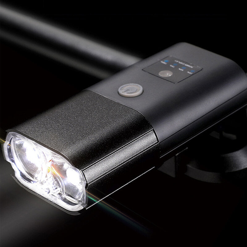4000mAh Dual T6 Beads 3-in-1 Bike Headlight Rechargeable Horn Light Portable Waterproof Outdoor Cycling Bike Headlight