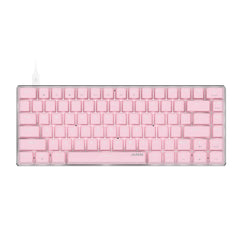 82 Keys Mechanical Keyboard Type-C Wired Mechanical Switch LED White Backlight Pink Gaming Keyboard
