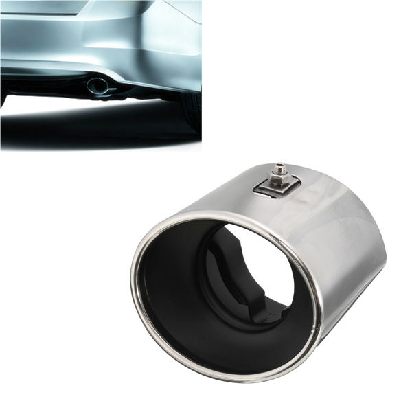 Exhaust Muffler Tail Tip Oval Pipe Chrome Stainless Steel