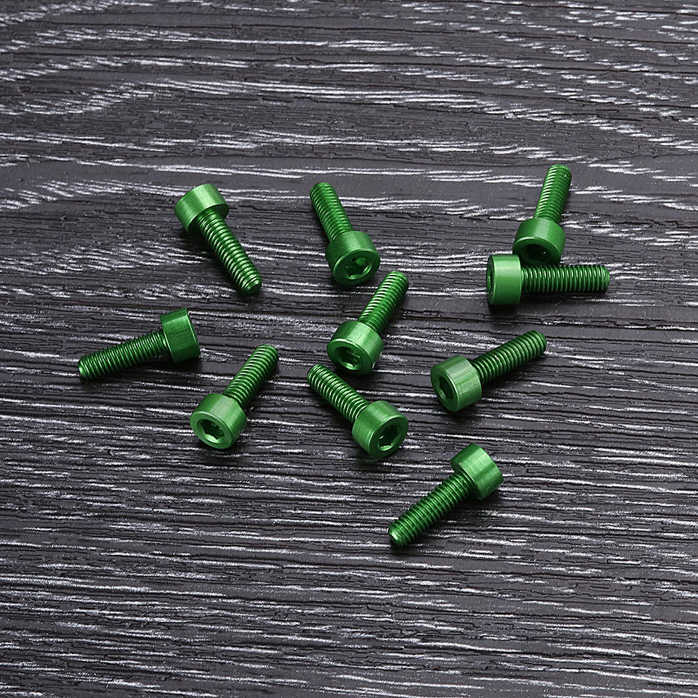 10Pcs M310mm Hex Socket Screw M3 Cap Head Bolt 7075 Aluminum Alloy Multicolor
