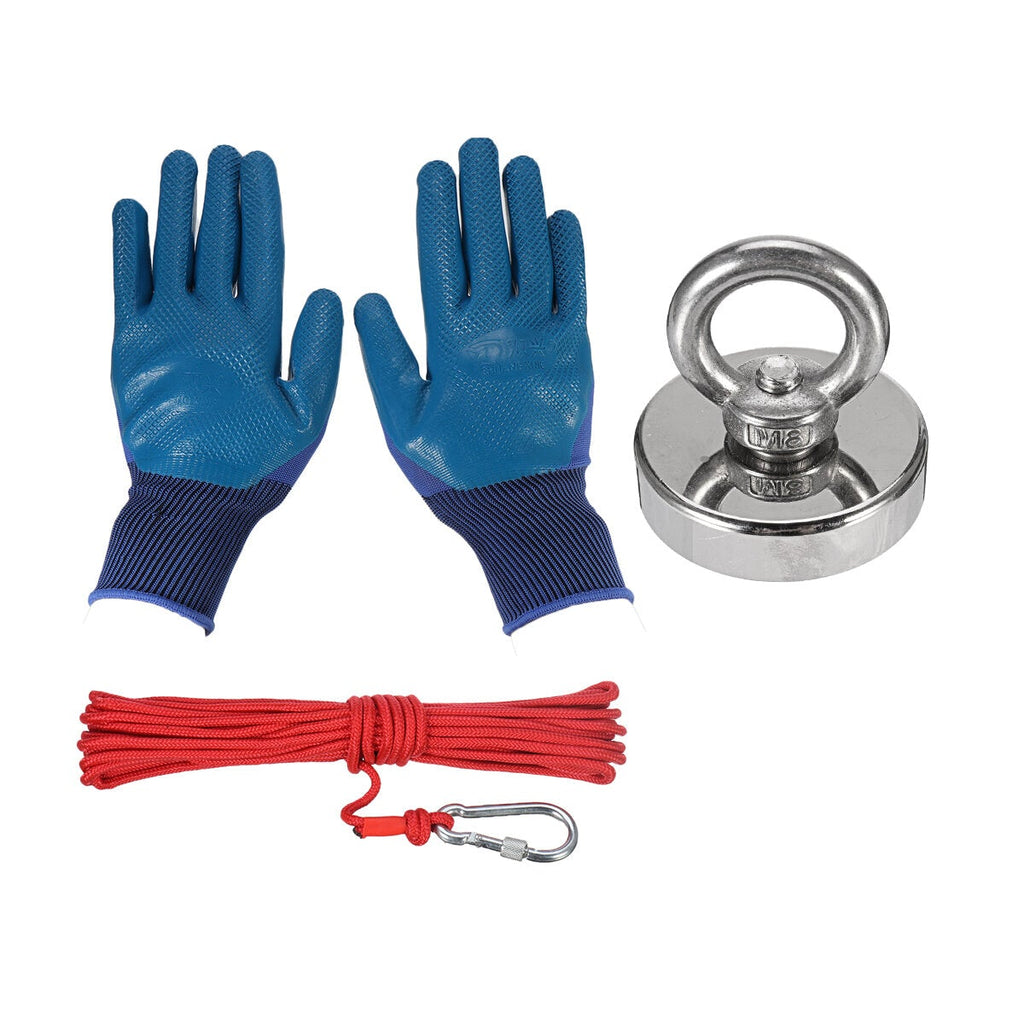 Strong Neodymium Fishing Magnet Set With 10m Rope And Gloves Fishing Tools