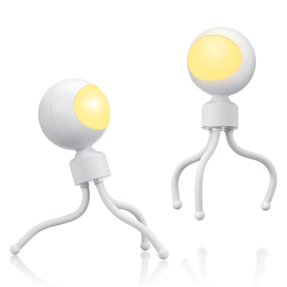 Smart Acoustooptic Control Night Light 3200K Color USB Charging 360 Adjustable Reading Light Rechargeable Table Lamp